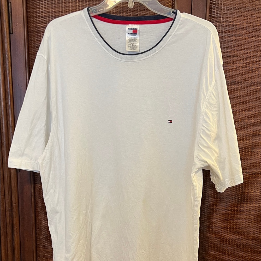 Tommy Hilfiger Men's White Tee with Logo